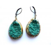 Mint Green Druzy Earrings,